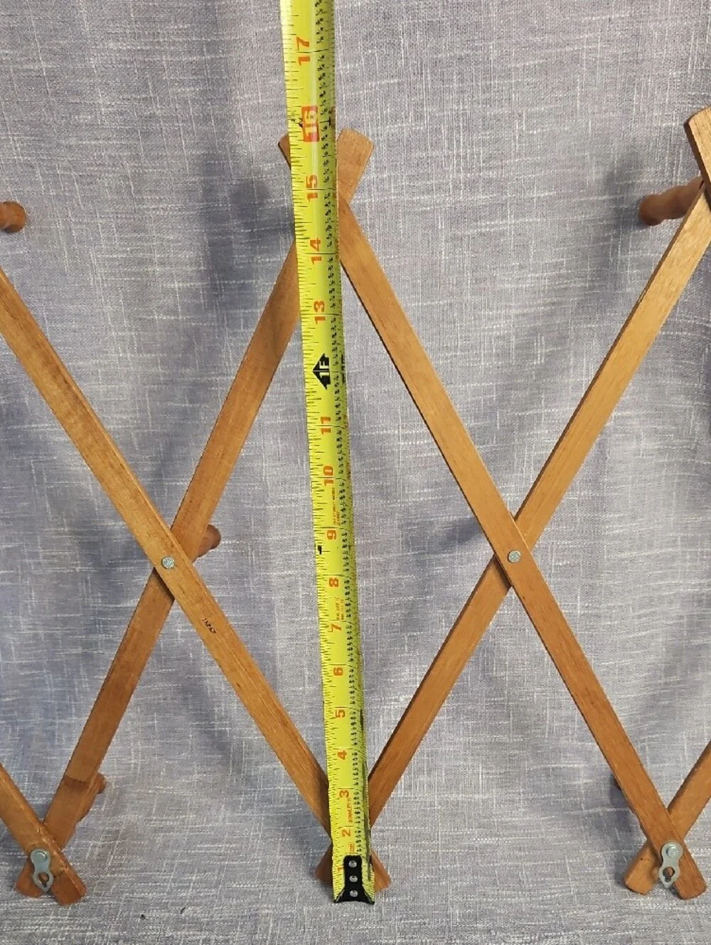 Wooden Expandable Wall Rack - Brown